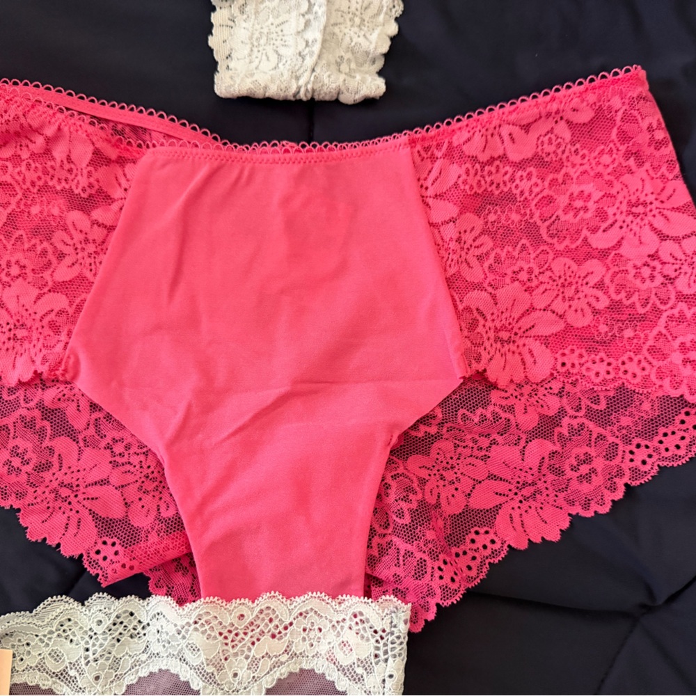 PINK Victoria's Secret seamless lace side cheeky
